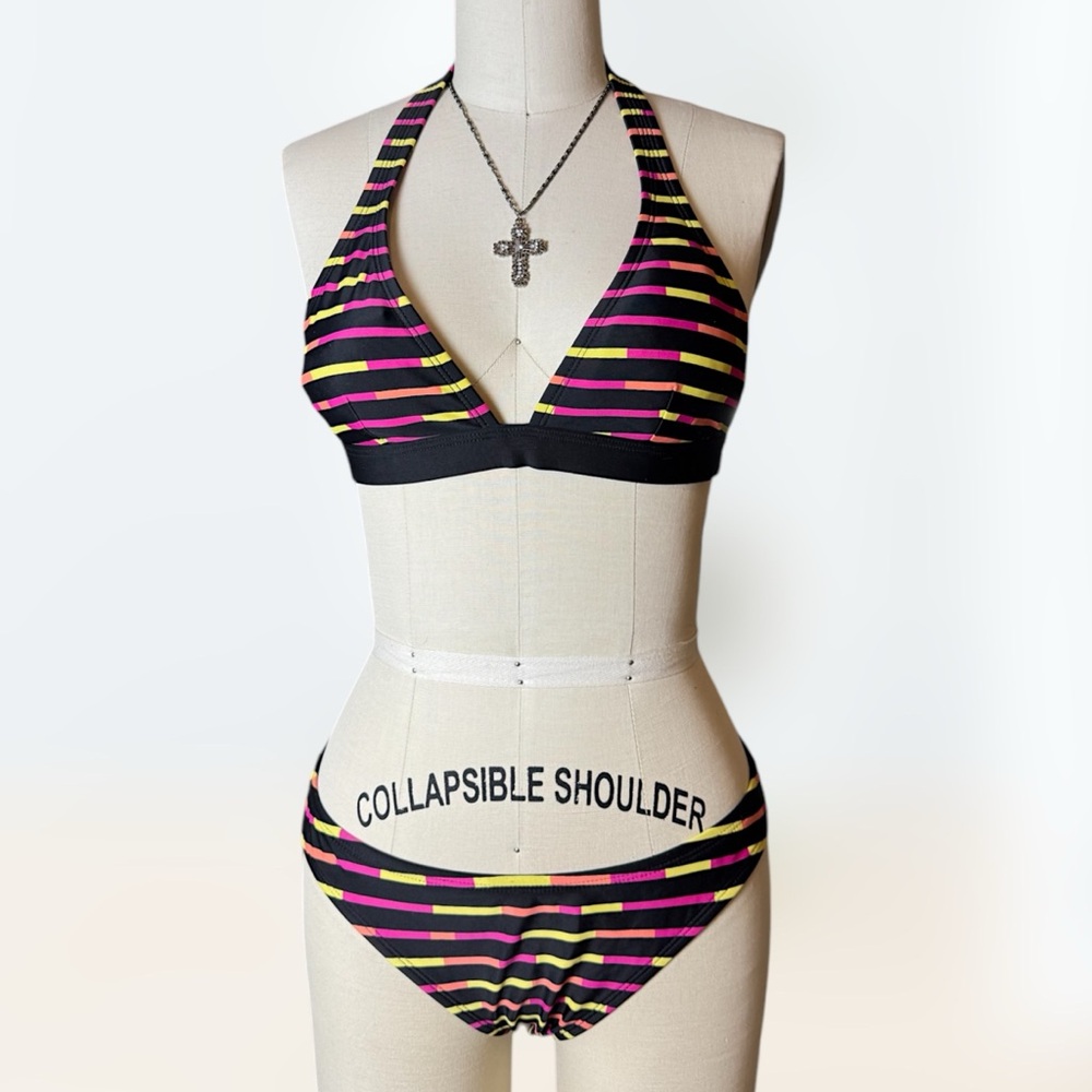 Patagonia Black and Pink Bikini set